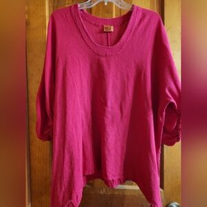 Oh My Gauze Arty Blouse - Red Gauze - Size 3 - EUC